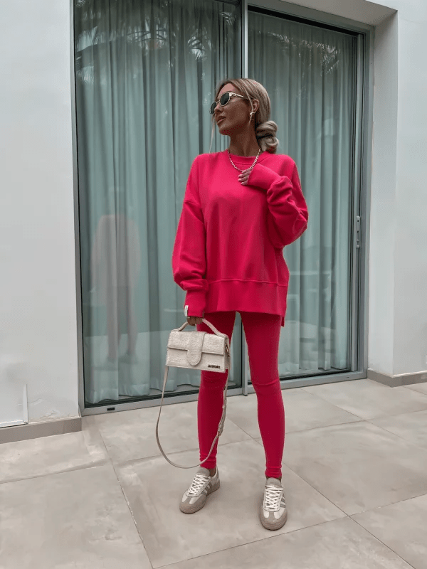Lavinque outfit set Rouge / S Ensemble Sweat & Legging Femme | Confort & Style | Look Décontracté et Tendance