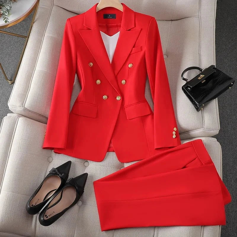 Lavinque outfit set Rouge / S Ensemble Tailleur Pantalon | Chic | Élégant et Moderne