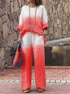 Lavinque outfit set Rouge / XS Ensemble Dégradé Lin & Coton | Élégance Décontractée | Confort Naturel