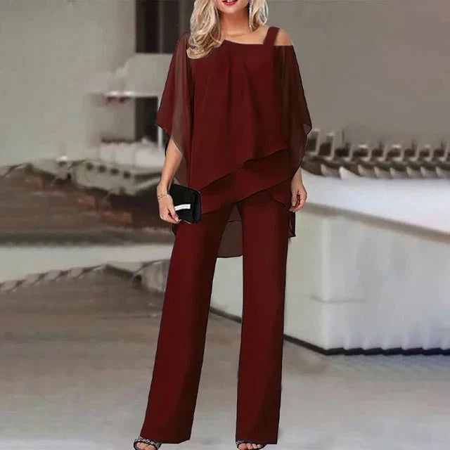 Lavinque outfit set Rouge / XS Ensemble Élégant Noir | Soirée | Flottant et Sophistiqué