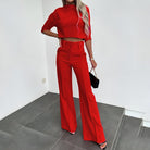 Lavinque Outfit set Rouge / XS Ensemble Tailleur Femme | Blanc Cassé | Chic et Élancé