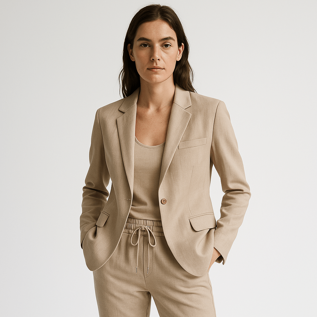 Lavinque Outfit set Tailleur Décontracté Bleu | Chic et Confort | Veste & Pantalon Coordonnés