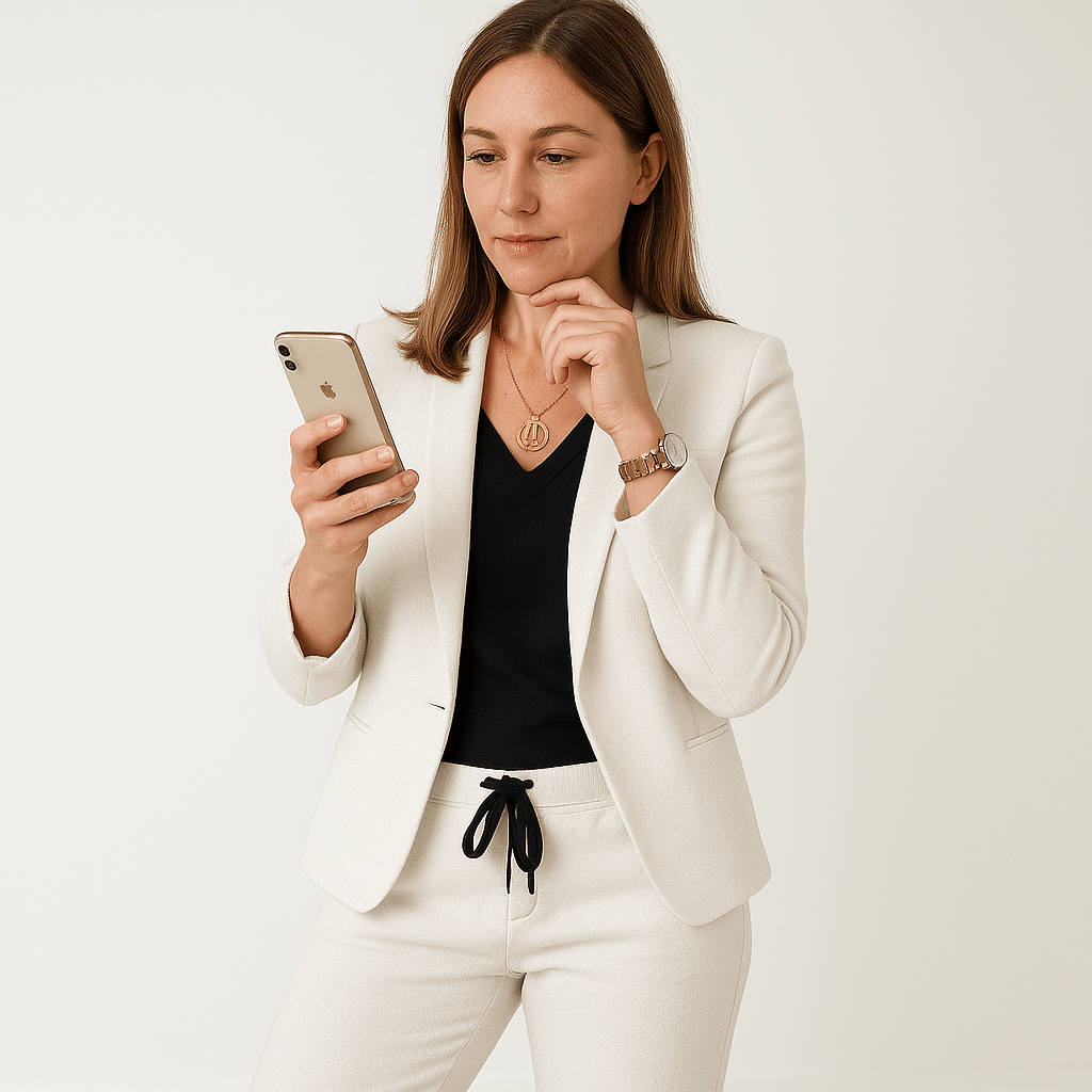 Lavinque Outfit set Tailleur Pied-de-Poule Gris | Confort Moderne | Look Business Casual