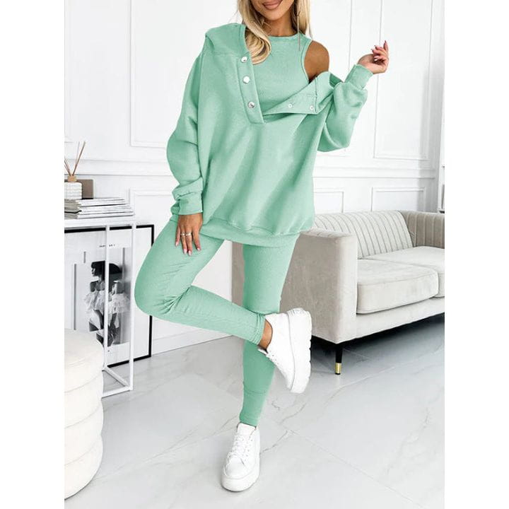 Lavinque outfit set Turquoise / S Ensemble Sweat à Capuche & Legging | Confort & Style | Tendance Décontractée