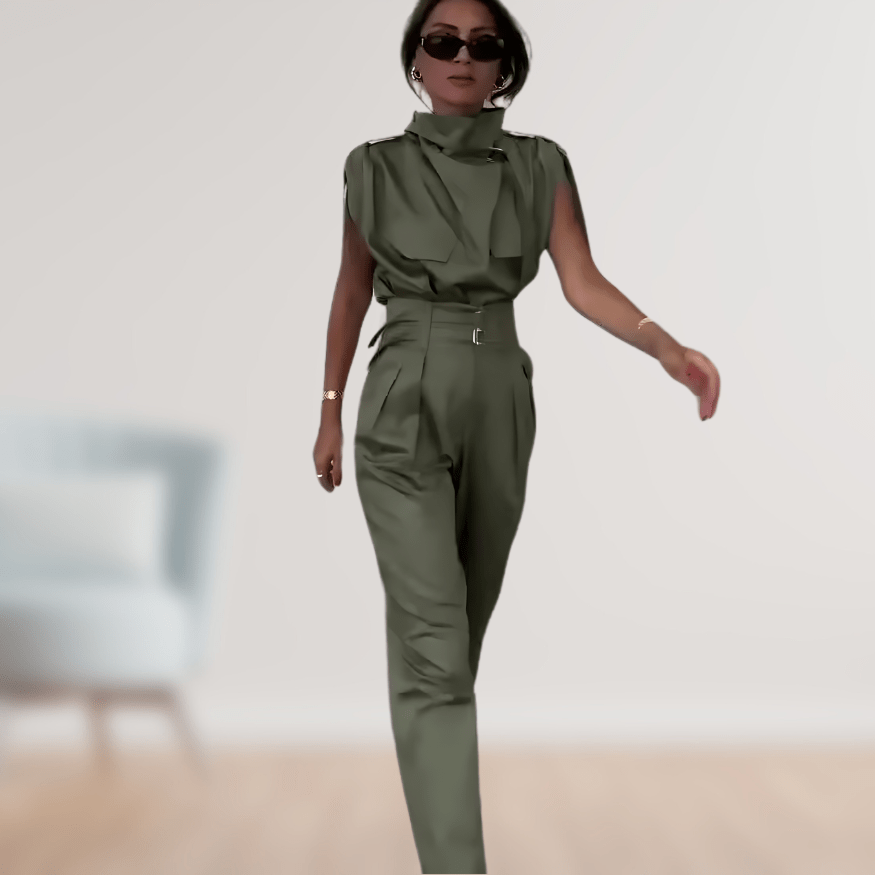 Lavinque outfit set Vert armée / S Combinaison Utility Chic | Élégance Structurée | Look Moderne