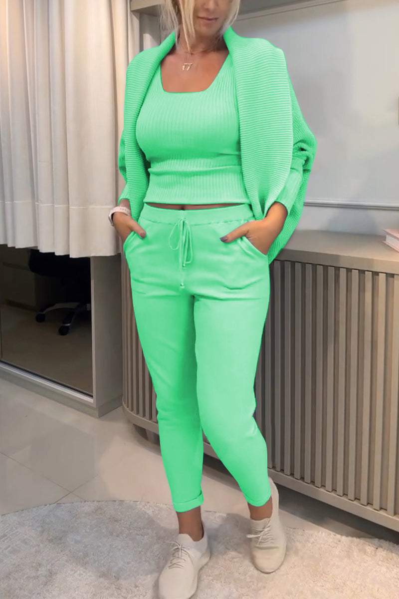 Lavinque outfit set Vert / S Ensemble 3 Pièces Décontracté | Confort | Chic et Polyvalent