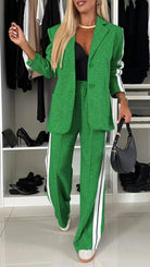 Lavinque outfit set Vert / S Ensemble Blazer et Pantalon Sport Chic | Tendance | Élégance et Confort