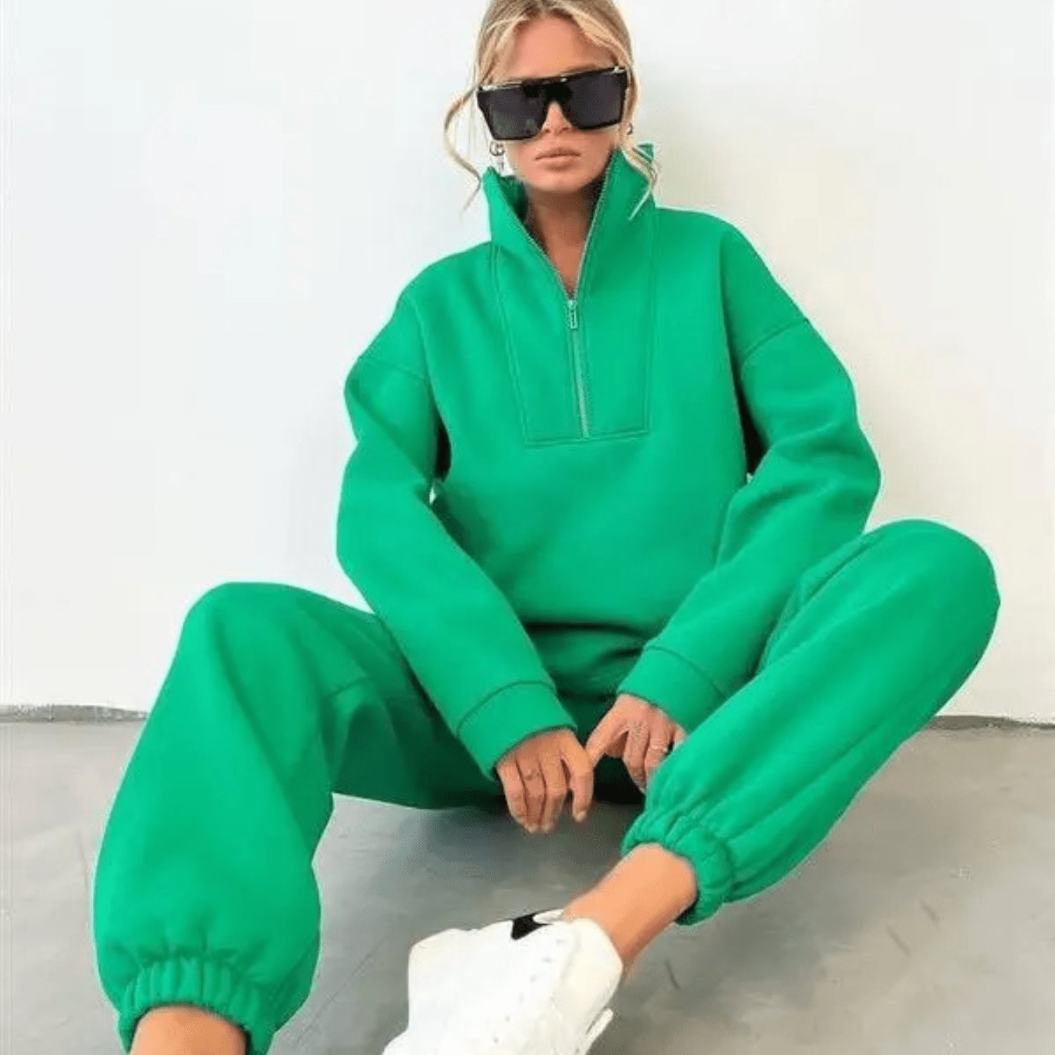 Lavinque outfit set Vert / S Ensemble Loungewear | Lilas | Douillet et Stylé
