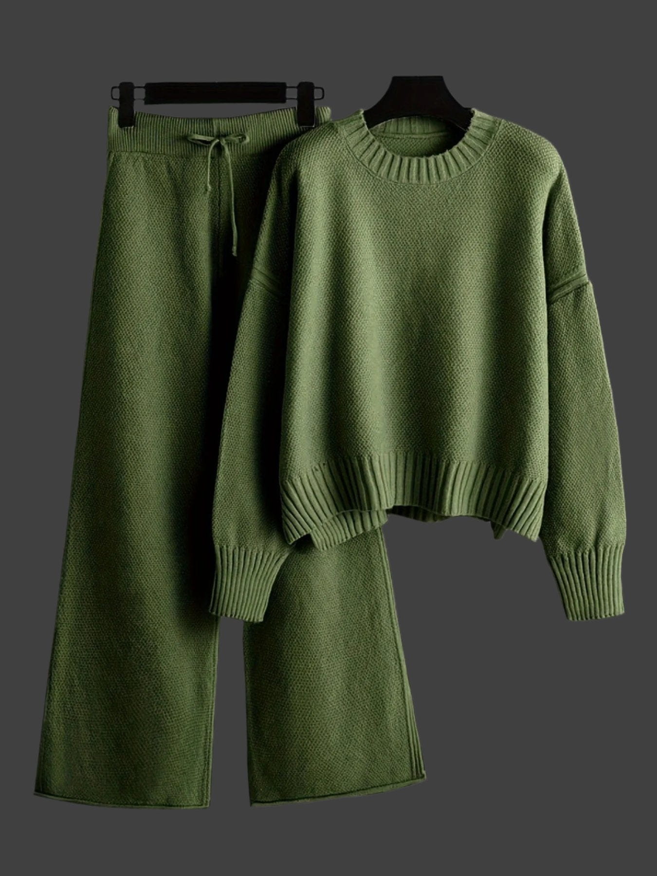 Lavinque outfit set Vert / S Ensemble Maille Automne-Hiver | Confortable | Chic Décontracté