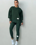 Lavinque Outfit set Vert / S Ensemble Sweat et Legging | Bleu Marine | Sporty et Ultra Confortable