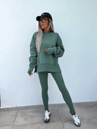 Lavinque outfit set Vert / S Ensemble Sweat & Legging Femme | Confort & Style | Look Décontracté et Tendance