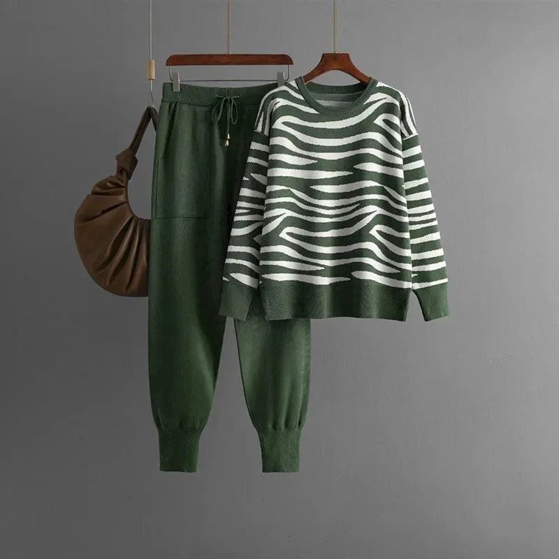 Lavinque outfit set Vert / Taille unique Ensemble Loungewear | Beige | Confort et Élégance Décontractée
