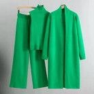 Lavinque outfit set Vert / Taille unique Ensemble Tricot 3 Pièces | Élégance Minimaliste | Confort et Style