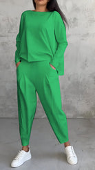 Lavinque outfit set Vert / XS Ensemble Jogging | Confort et Minimalisme | Look Casual Chic