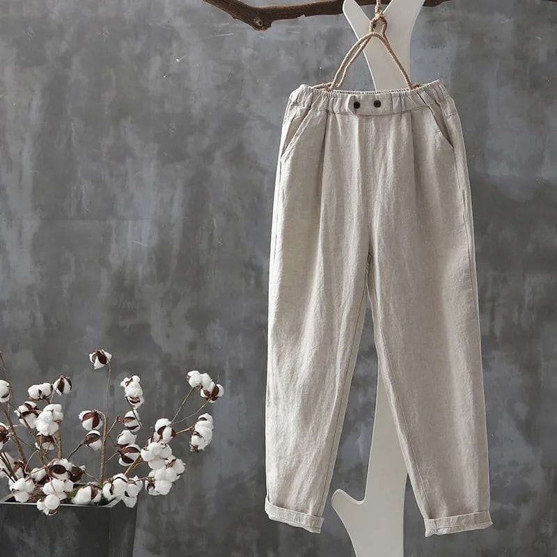 Lavinque Pants Abricot / S Pantalon en Coton Bio | Confortable | Doux et Respirant