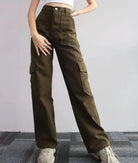 Lavinque Pants Armée Groen / S Pantalon Cargo Taille Haute | Confort | Tendance et Polyvalent