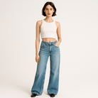Lavinque Pants Bleu clair / S Jean Large Femme | Taille Basse | Look Vintage Délavé