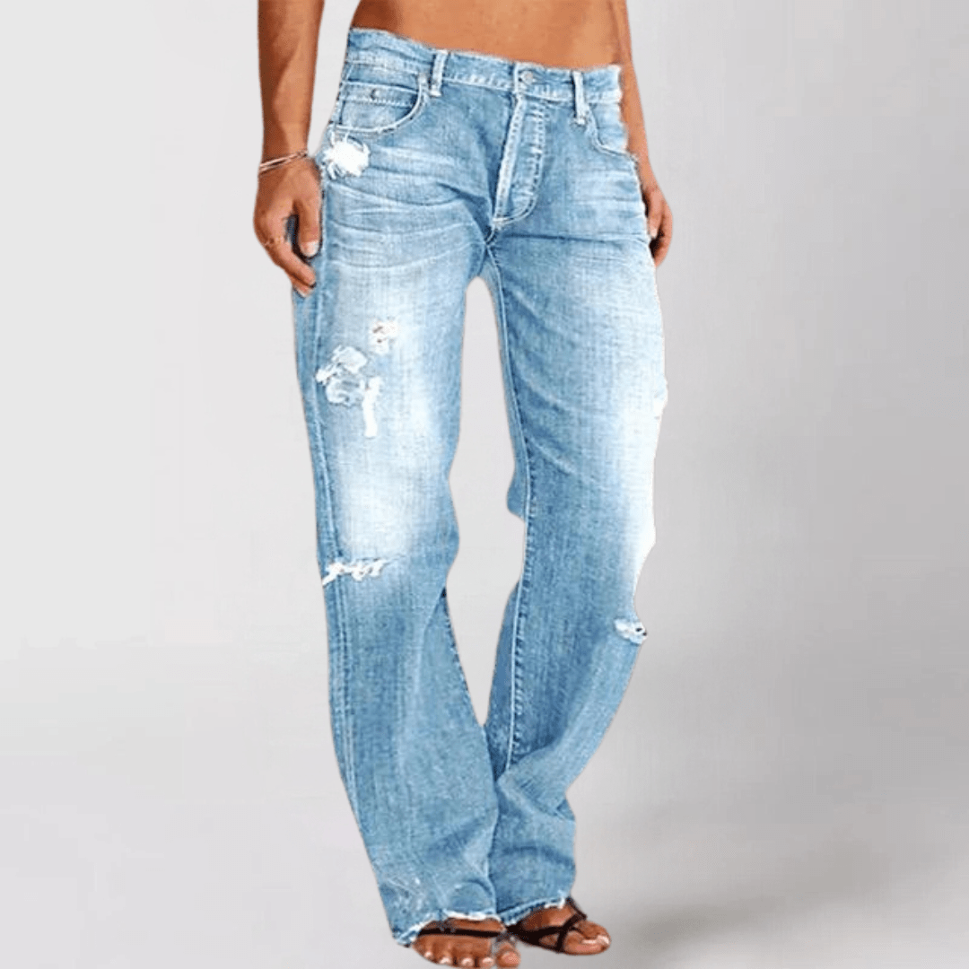 Lavinque Pants Bleu clair / XS Jean Large Femme | Denim | Effet Usé et Tendance