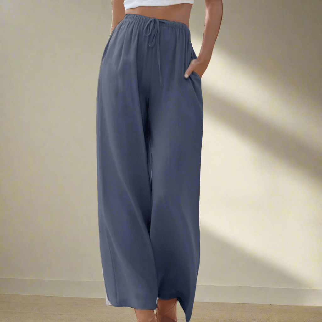 Lavinque Pants Bleu foncé / S Pantalon Large | Fluide et Confortable | Élégance Décontractée