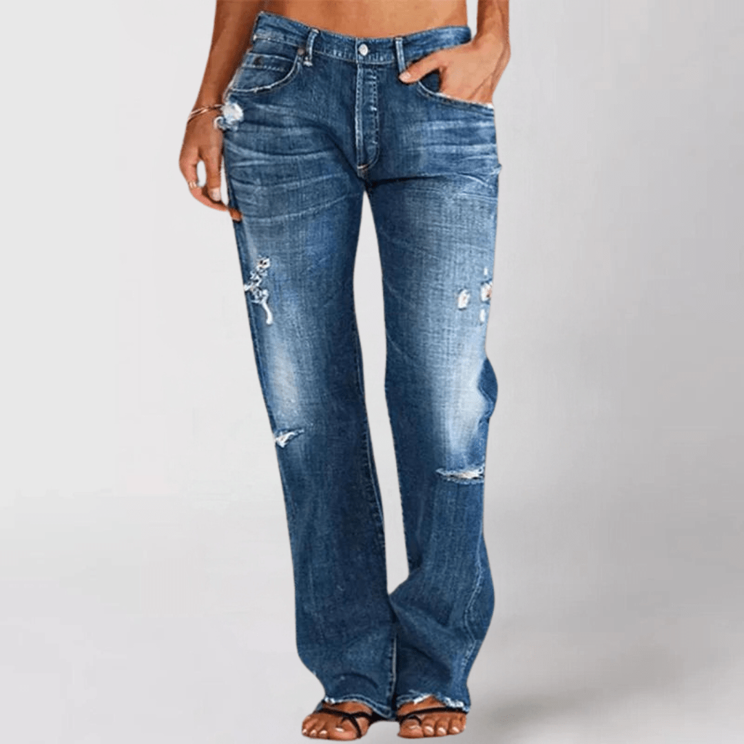 Lavinque Pants Bleu foncé / XS Jean Large Femme | Denim | Effet Usé et Tendance