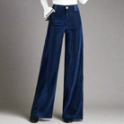 Lavinque Pants Bleu / XS Pantalon Évasé Velours | Taille Haute | Élégance Rétro et Confort