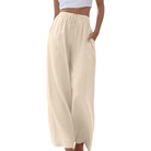 Lavinque Pants Chambre / S Pantalon Large en Lin | Taille Élastique | Léger et Confortable