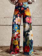 Lavinque Pants Couleur Mixte / S Pantalon Évasé Fleuri | Motif Maxi Fleurs | Coloré et Plein de Peps