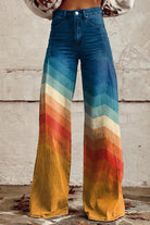 Lavinque Pants Couleur mixte / S Pantalon évasé imprimé dégradé | Multicolore | Style rétro et bohème