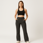 Lavinque Pants Gris foncé / S Pantalon Évasé Sport | Taille Haute | Confort Stretch