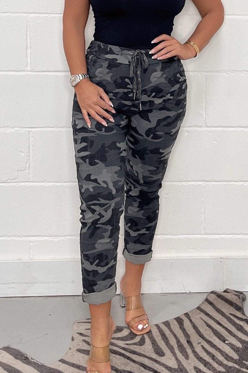 Lavinque Pants Gris / S Pantalon Camouflage Décontracté | Confort & Style | Look Tendance
