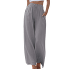 Lavinque Pants Gris / S Pantalon Large en Lin | Taille Élastique | Léger et Confortable