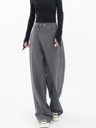 Lavinque Pants Gris / XS Pantalon Large Noir | Effet Drapé | Moderne et Structuré