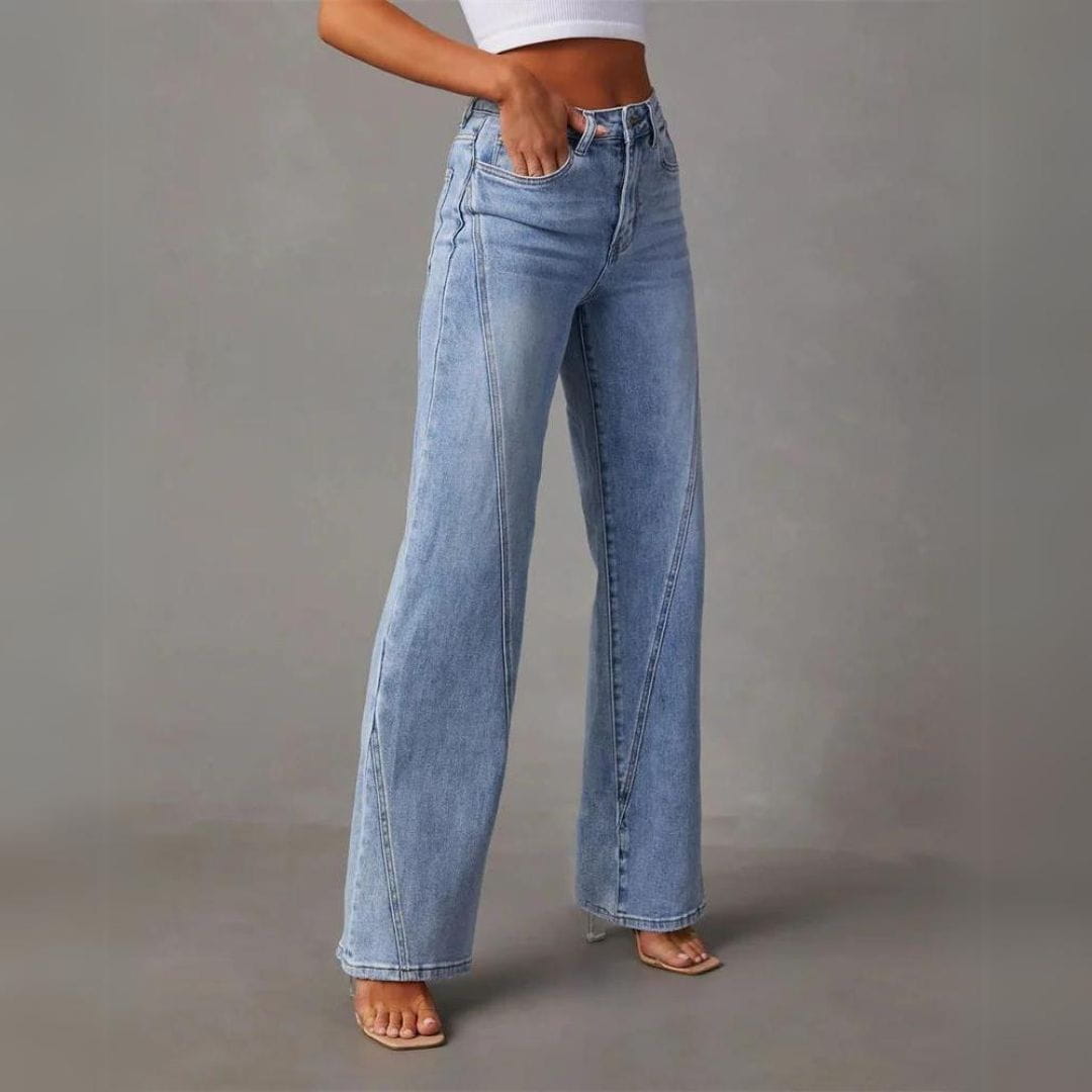 Lavinque Pants Jean Large Taille Haute | Coupe Évasée | Tendance et Confortable