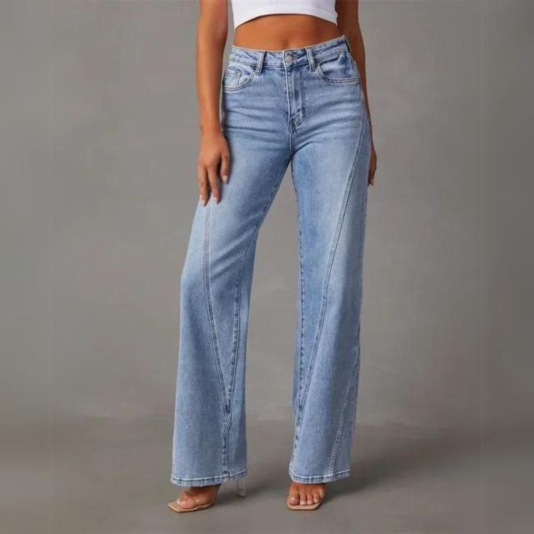 Lavinque Pants Jean Large Taille Haute | Coupe Évasée | Tendance et Confortable