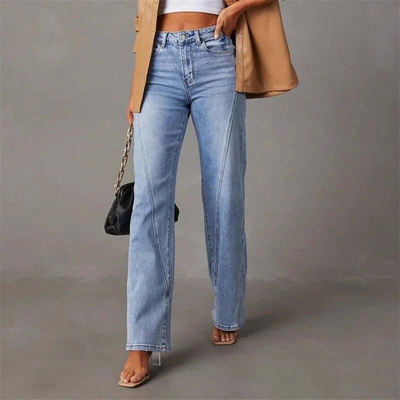 Lavinque Pants Jean Large Taille Haute | Coupe Évasée | Tendance et Confortable