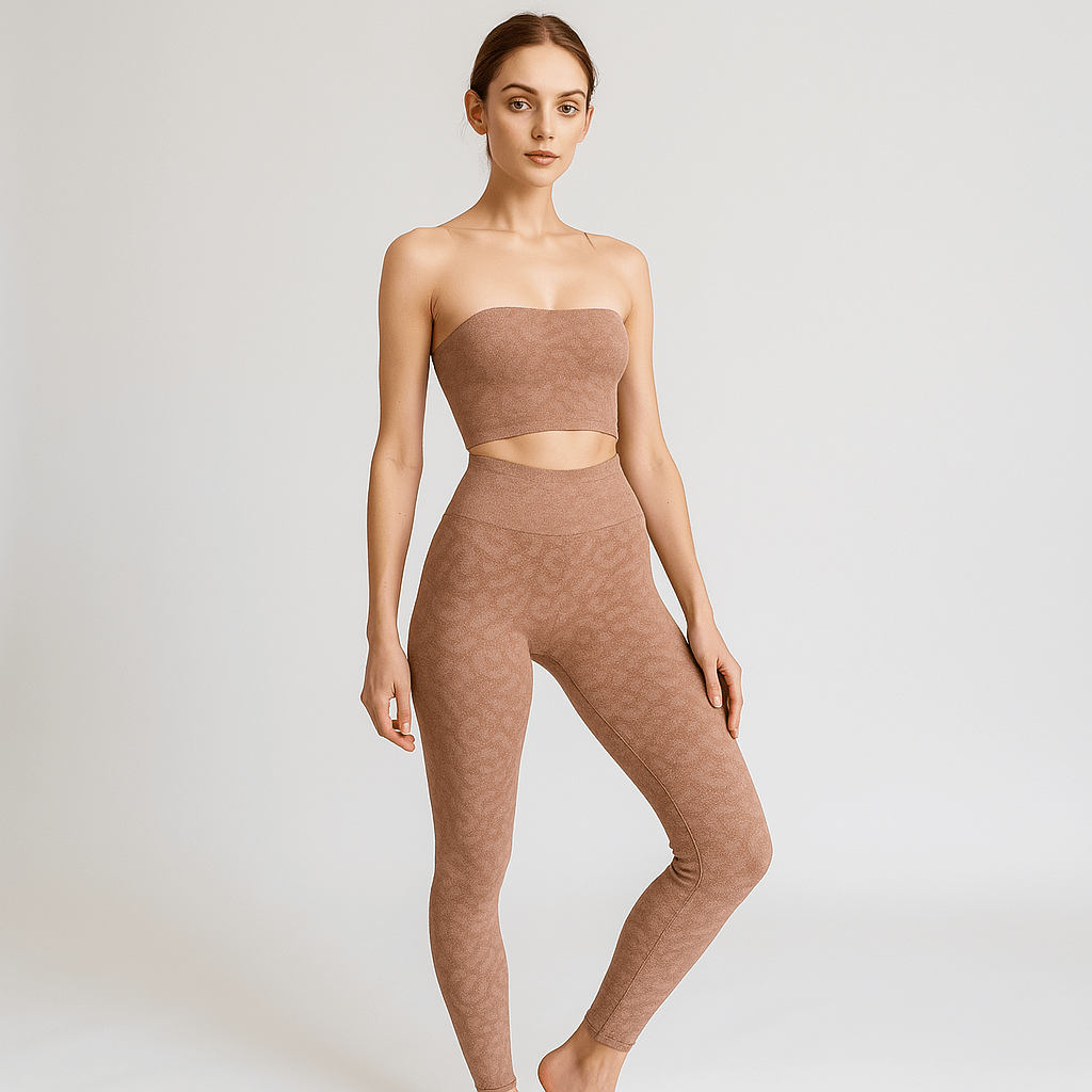 Lavinque Pants Marron / S Legging Léopard Taille Haute | Sculptant et Stretch | Style Sport Chic