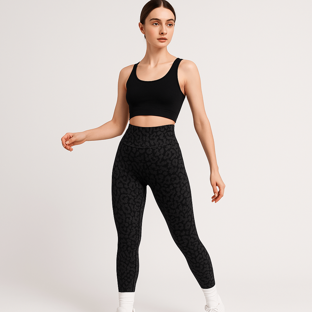 Lavinque Pants Noir / S Legging Léopard Taille Haute | Sculptant et Stretch | Style Sport Chic