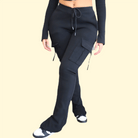 Lavinque Pants Noir / S Pantalon cargo ajusté en coton | Pantalon | Style urbain et confort moderne