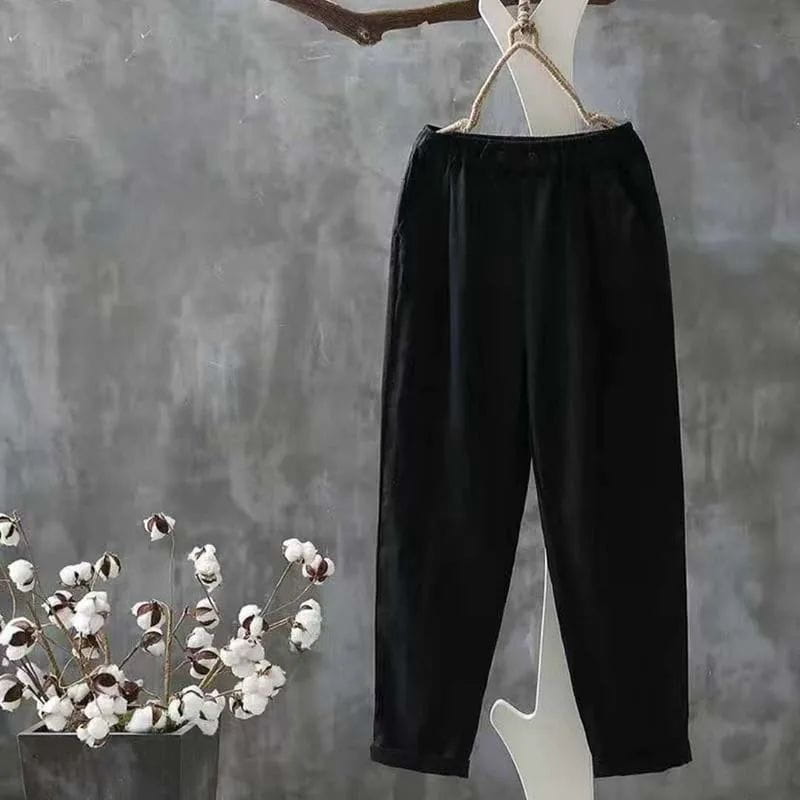 Lavinque Pants Noir / S Pantalon en Coton Bio | Confortable | Doux et Respirant