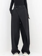 Lavinque Pants Noir / S Pantalon Large Asymétrique | Style Avant-Gardiste | Fluide et Structuré