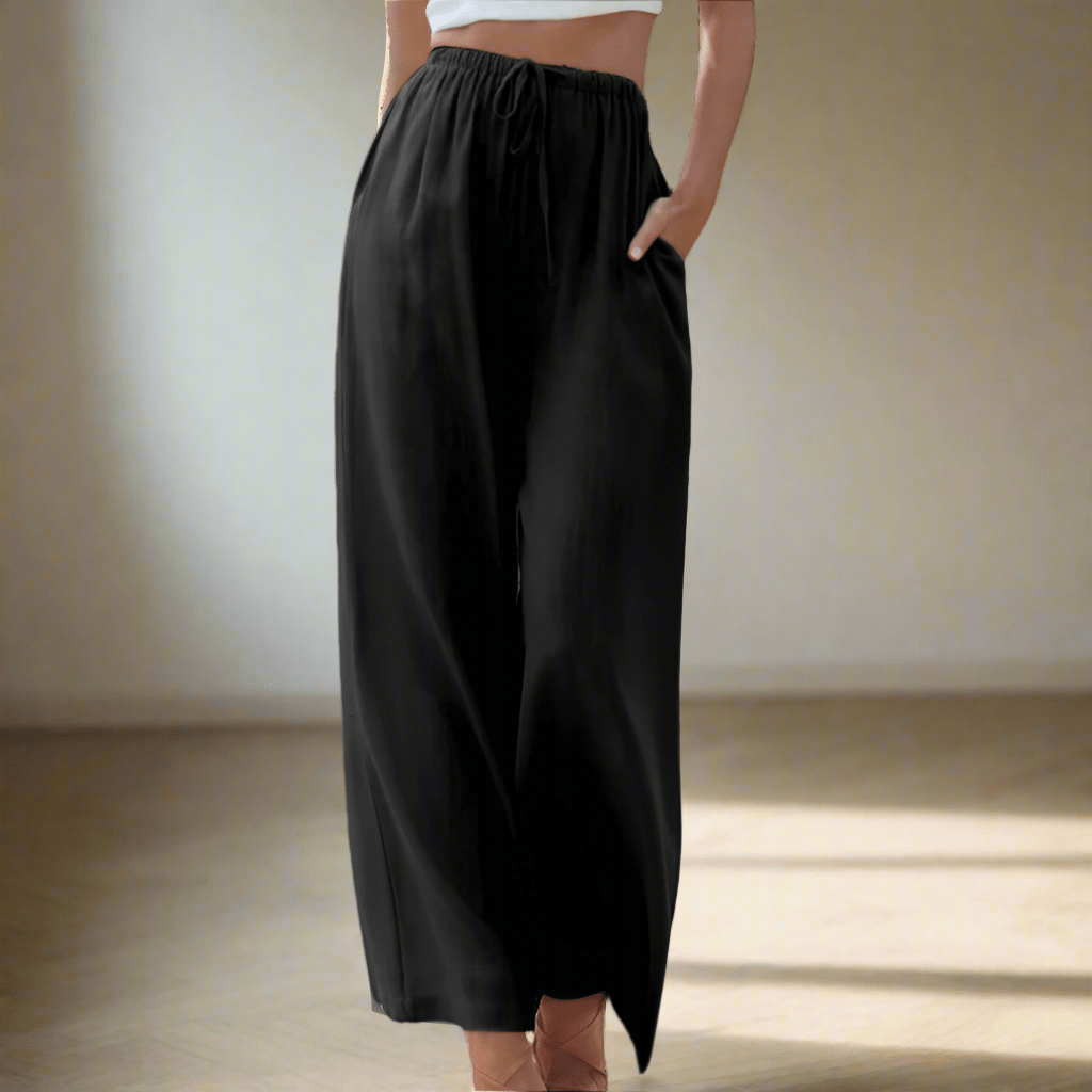 Lavinque Pants Noir / S Pantalon Large | Fluide et Confortable | Élégance Décontractée