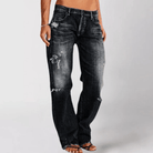 Lavinque Pants Noir / XS Jean Large Femme | Denim | Effet Usé et Tendance