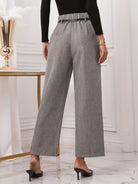 Lavinque Pants Pantalon à Pinces Gris | Ceinture Nœud | Élégant et Polyvalent