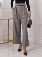 Lavinque Pants Pantalon à Pinces Gris | Ceinture Nœud | Élégant et Polyvalent