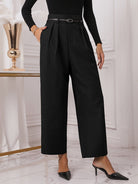 Lavinque Pants Pantalon à Pinces Gris | Ceinture Nœud | Élégant et Polyvalent
