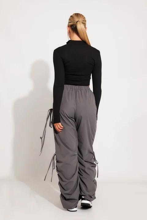 Lavinque Pants Pantalon Cargo Gris | Cordon Ajustable | Streetwear et Confort