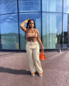 Lavinque Pants Pantalon Cargo Large | Taille Haute | Tendance et Confortable