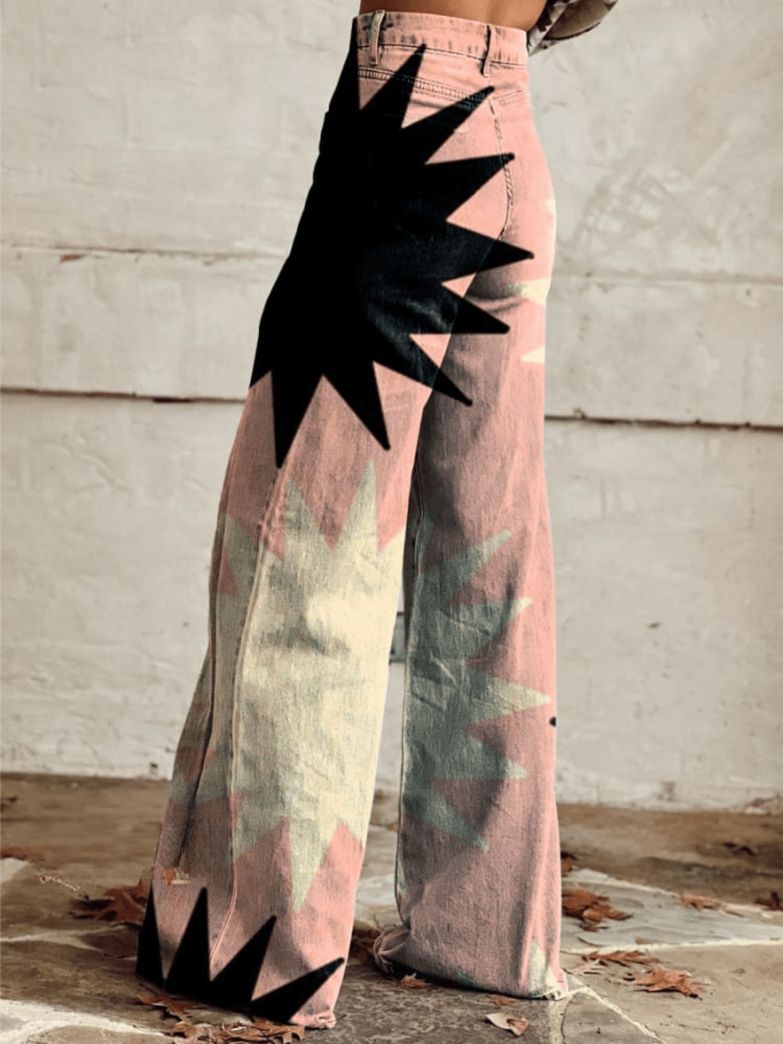 Lavinque Pants Pantalon Évasé Abstrait | Imprimé Graphique | Audace et Fluidité
