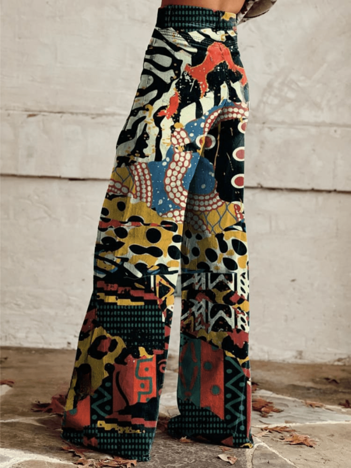 Lavinque Pants Pantalon Évasé Graphique | Imprimé Artistique | Original et Tendance