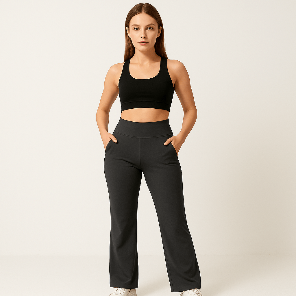 Lavinque Pants Pantalon Évasé Sport | Taille Haute | Confort Stretch